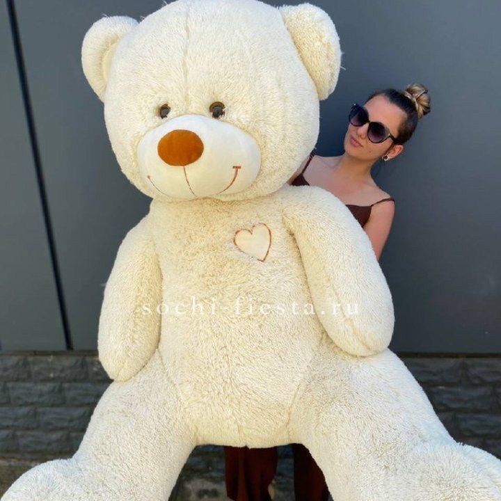 Белый плюшевый мишка большой в Перми