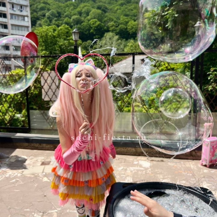 Шоу мыльных пузырей в Перми