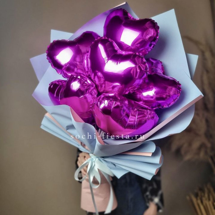 Букет из шаров сердец  в Перми