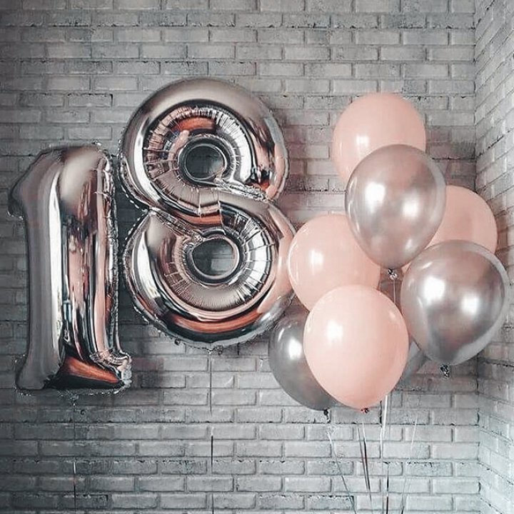 Фольгированный шар Серебряная Цифра в Перми