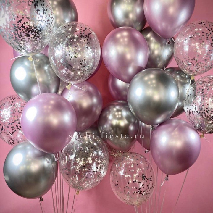 Фонтан шаров "Сильвер пинк" в Перми