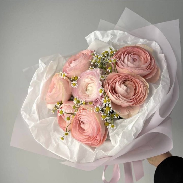 Ранункулюсы с ромашками в Перми