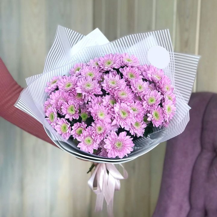 Букет розовых хризантем в Перми