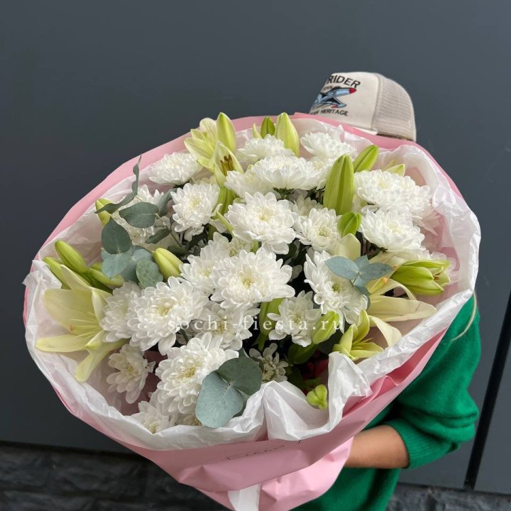  Букет  хризантемы и лилии в Перми