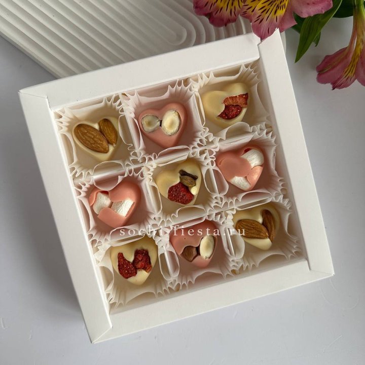 Набор конфет из бельгийского шоколада Сердца в Перми