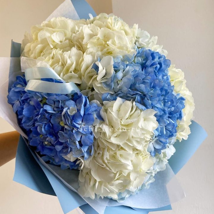 Букет гортензий "Голубая лаза" в Перми