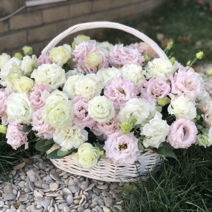 Корзина с эустомой в Перми