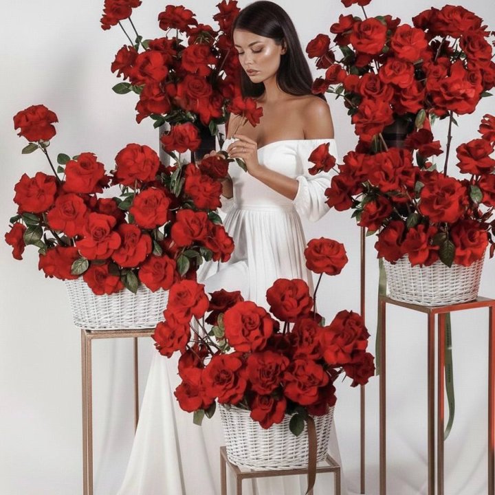 Сет из красных французских роз в Перми