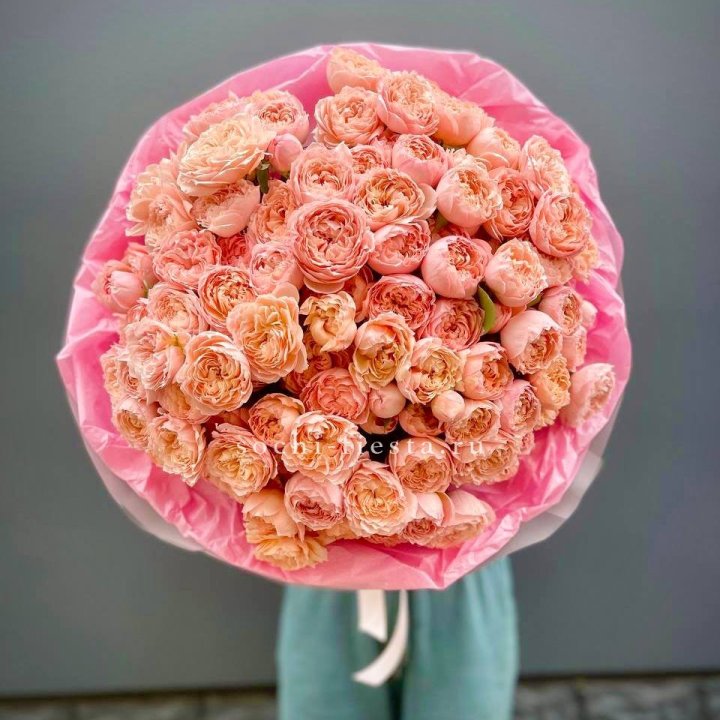 Букет кустовых пионовидных роз Джульетта "Принцесса" в Перми