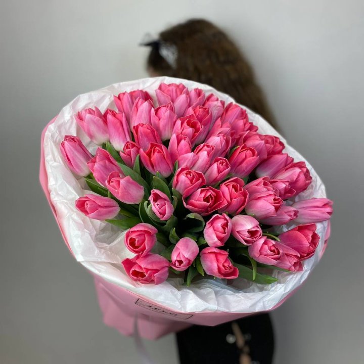 51 розовый тюльпан "Рози" в Перми
