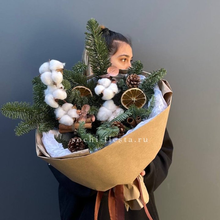 Зимний букет с нобилисом в Перми