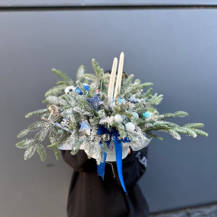 Новогодняя композиция в коробке  в Перми