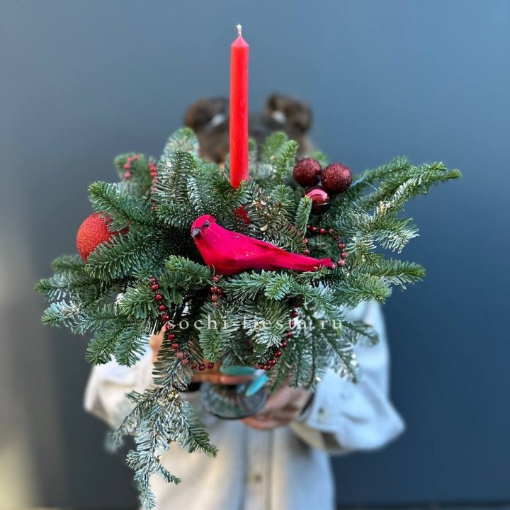 Новогодняя композиция в бокале в Перми