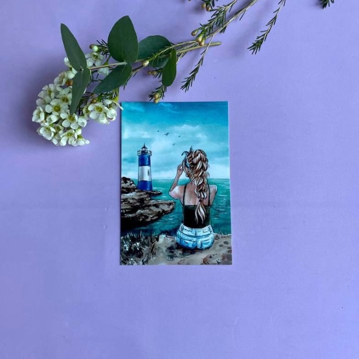 Открытка к букету "Океан" в Перми