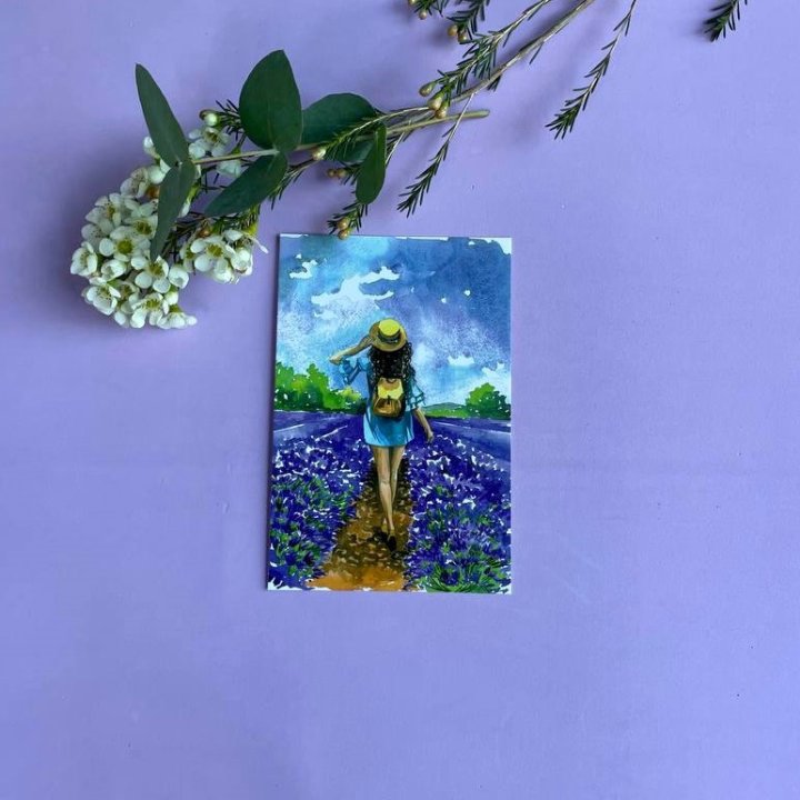 Открытка к букету "Цветочная дорога" в Перми