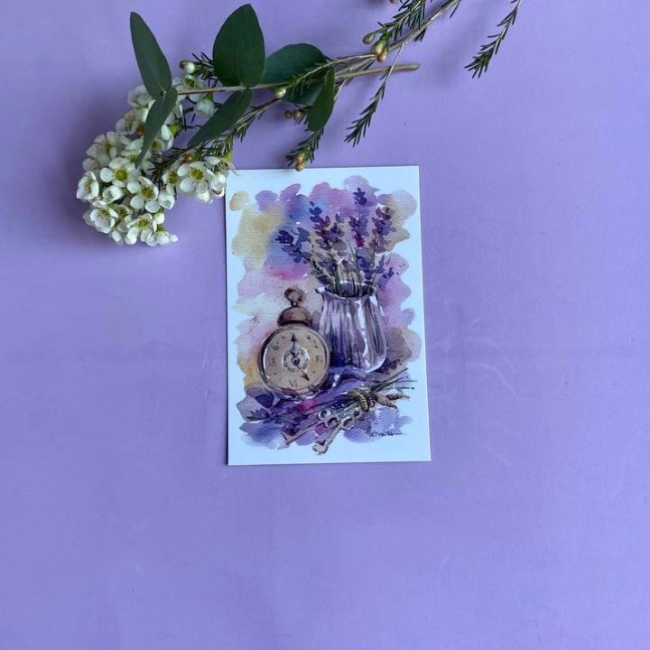 Открытка к букету "Часы" в Перми