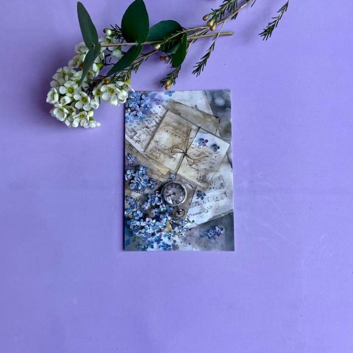 Открытка к букету "Время" в Перми