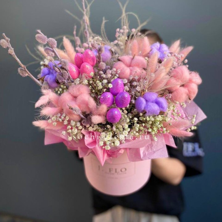 Сухоцветы в коробке  в Перми