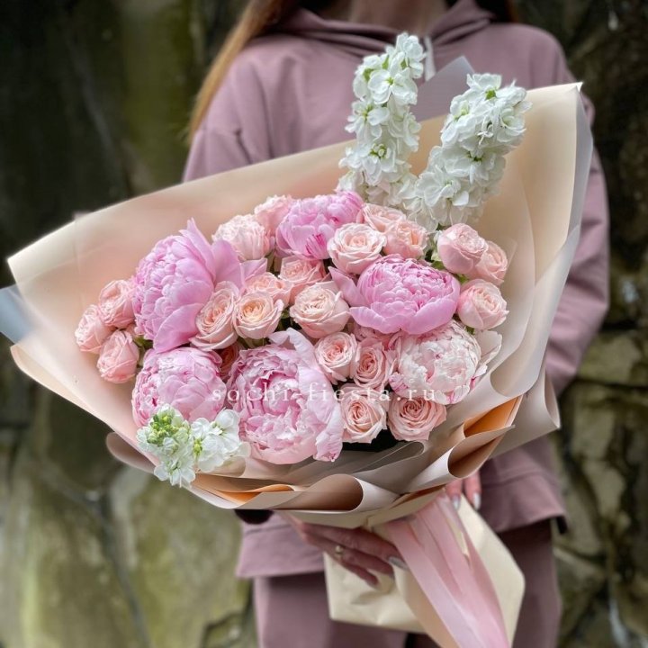 Букет с пионами №1 в Перми