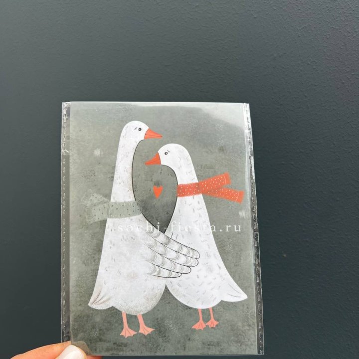 Открытка к букету "Гуси” в Перми