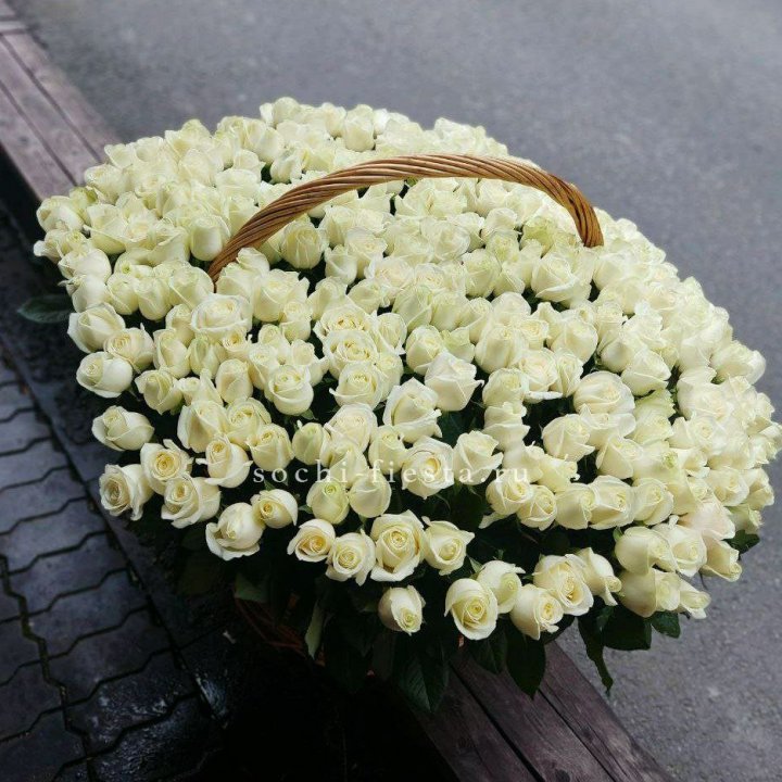 303 розы в корзине в Перми