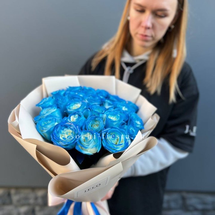 Букет синих роз блю логан в Перми