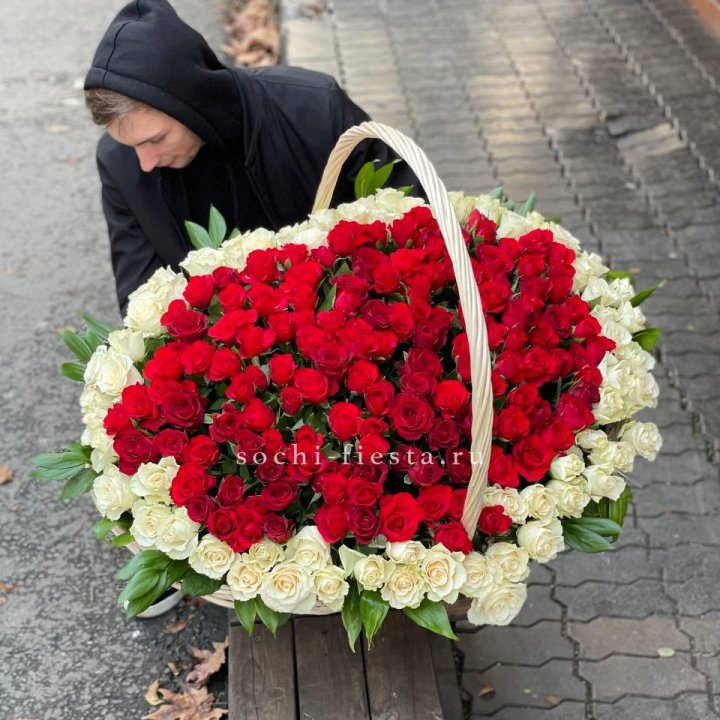 201  роза в корзине   в Перми