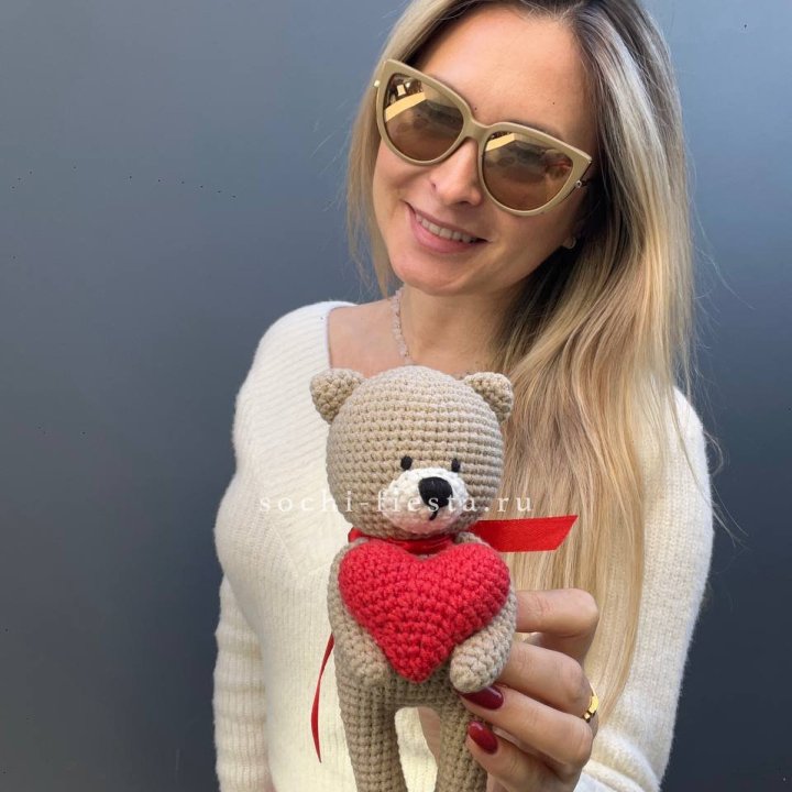 Мишка с сердцем ручной работы в Перми