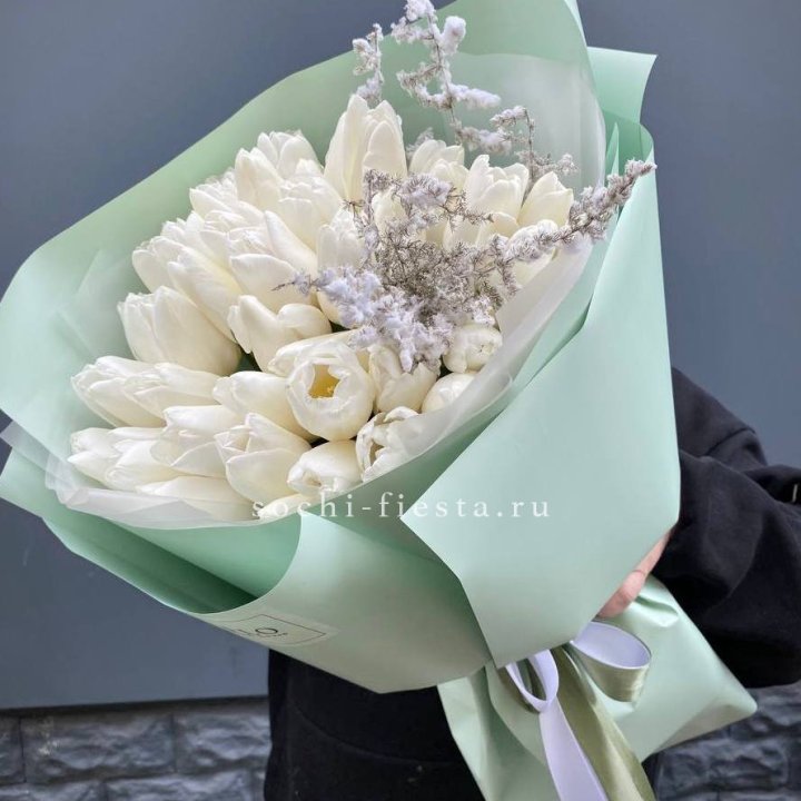 Букет белых тюльпанов "Бьянко" в Перми