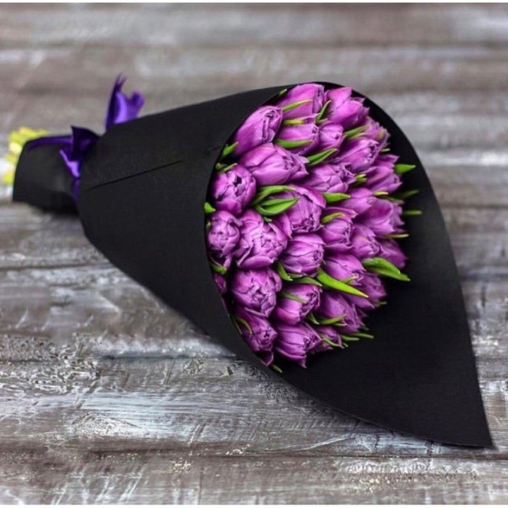 Пионовидные тюльпаны блэк в Перми