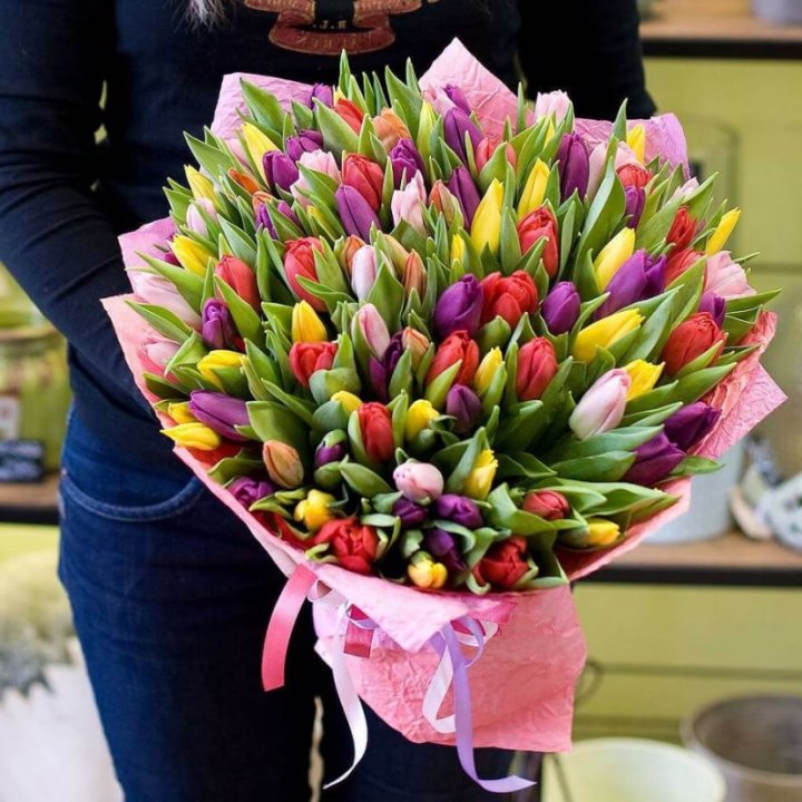 101 тюльпан "Джуси" в Перми