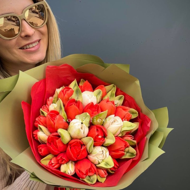 Зефирный букет из тюльпанов в Перми